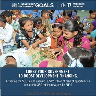 small children receiving books financing graphic